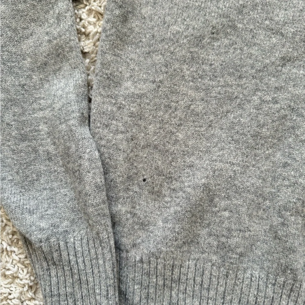 J. Crew 100% Lambs Wool Gray Sweater Size S